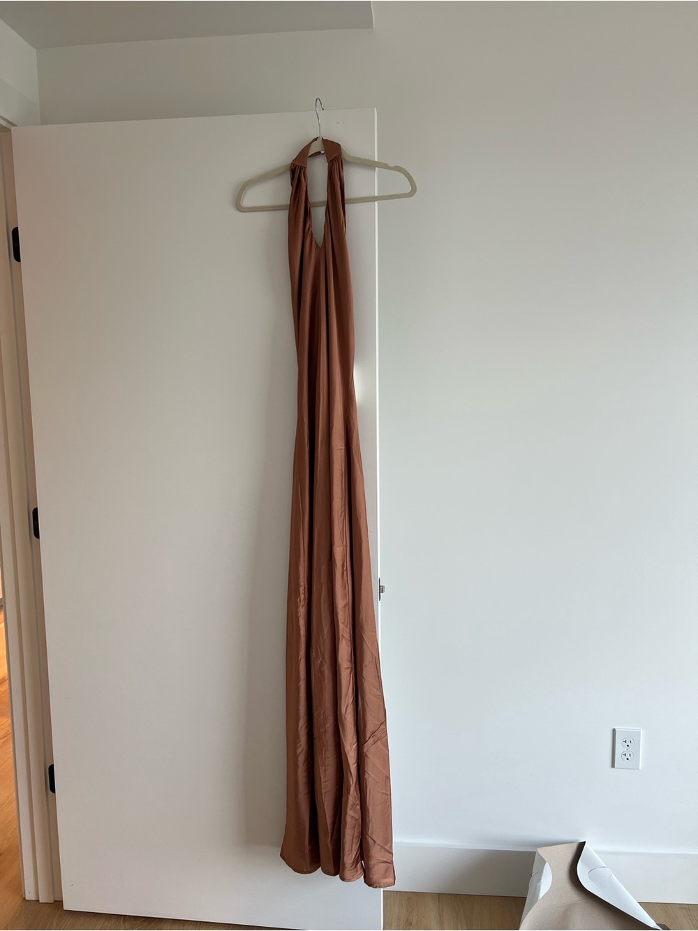 Show Me Your MuMu Rust Brown Draped Maxi Dress NWT